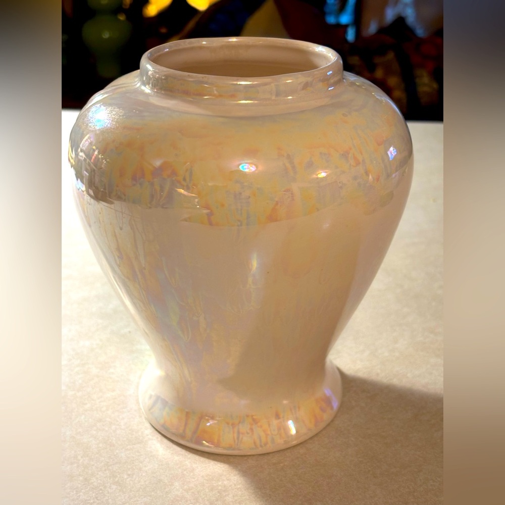 Vintage opalescent ceramic vase